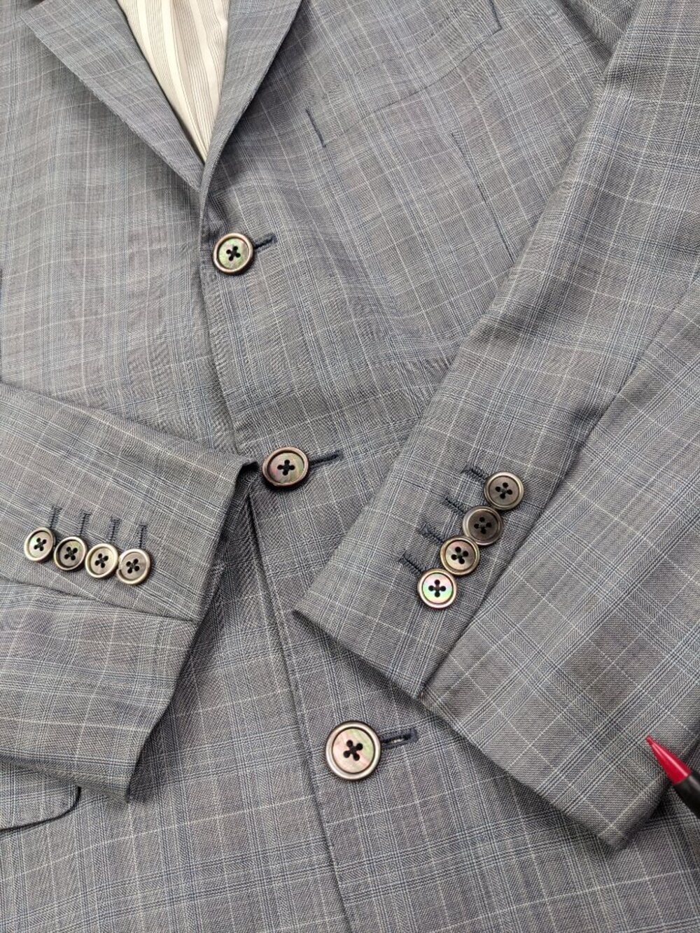 Brooks Brothers Black Fleece Suit Wool Gray Plaid Thom Browne 42R 34x30 *Flaws - Picture 4 of 16
